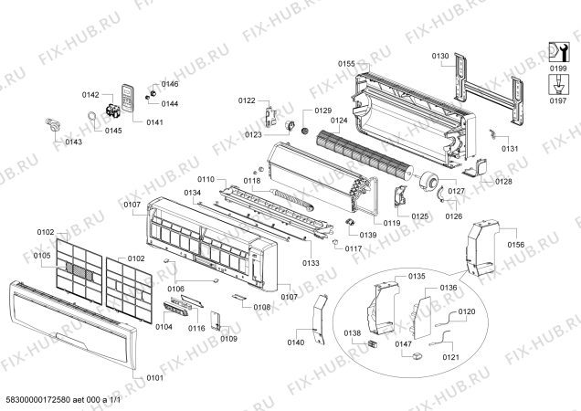 Схема №1 S1ZMI18001 с изображением Держатель для кондиционера Bosch 00712510