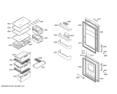 Схема №4 3KFP7660 с изображением Дверь морозильной камеры для холодильника Bosch 00477177