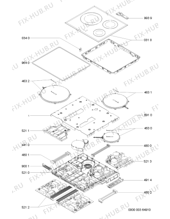 Схема №1 ETPI 6630/IN с изображением Всякое для плиты (духовки) Whirlpool 481221058058