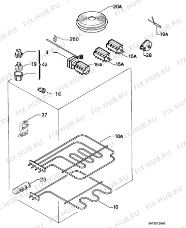 Взрыв-схема плиты (духовки) Zanussi ZCM911NX - Схема узла Electrical equipment 268