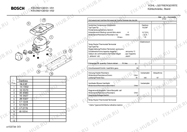 Взрыв-схема холодильника Bosch KSU3921GB - Схема узла 03