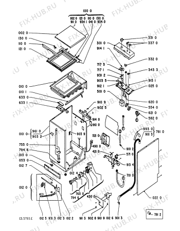 Схема №2 AWF 402/IG с изображением Переключатель Whirlpool 481941258707