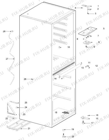 Взрыв-схема стиральной машины Quelle QD7-RD - Схема узла Cabinet + armatures