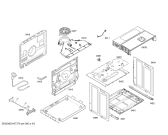 Схема №3 HBB42C350E с изображением Передняя часть корпуса для электропечи Bosch 00672885