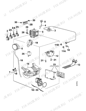 Взрыв-схема стиральной машины Quelle 413SN,6732 - Схема узла Electrical equipment