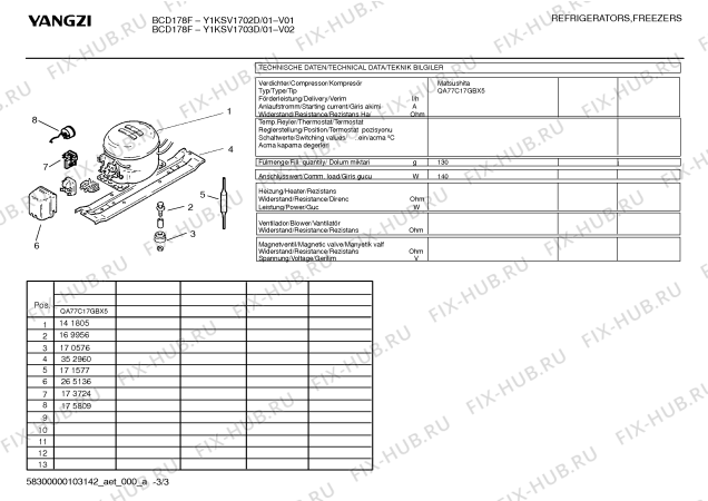 Схема №2 Y1KSV1703D с изображением Переключатель для холодильника Bosch 00170563