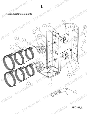 Схема №28 AFO 381 с изображением Прокладка для комплектующей Whirlpool 482000022116