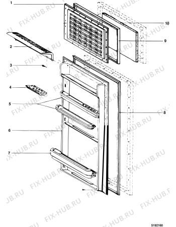 Взрыв-схема холодильника Indesit FR430INDSKDOM (F018204) - Схема узла