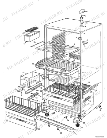 Взрыв-схема холодильника Frigidaire BJ503T-RFBA - Схема узла Section 5