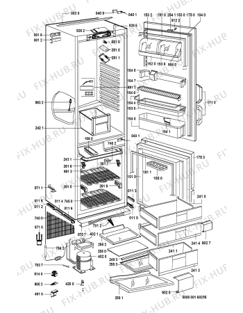 Схема №1 KGEE 12S7000L A++WS с изображением Дверца для холодильной камеры Whirlpool 481241619718