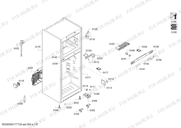 Схема №5 KD56NPW32N SIEMENS с изображением Изоляция для холодильника Bosch 00708470