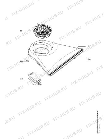 Взрыв-схема плиты (духовки) Aeg Electrolux B5712-4-M  FRANCE - Схема узла Ventilation