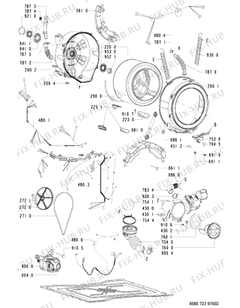 Схема №2 723 WT/WT-USA с изображением Запчасть для стиралки Whirlpool 481221470556