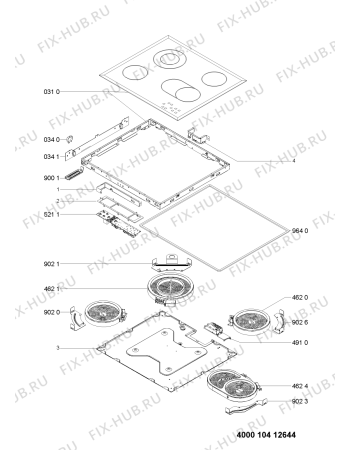 Схема №1 PCTTC141160F с изображением Затычка для духового шкафа Whirlpool 480121104303