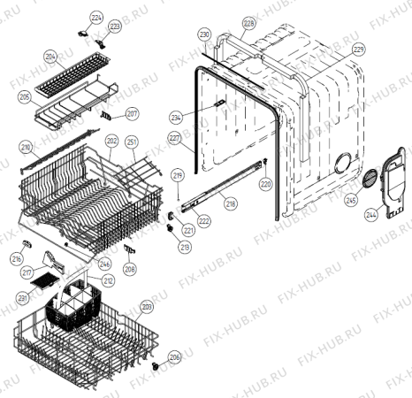 Взрыв-схема посудомоечной машины Gorenje ASE 760 NAKN UK   -Titanium FI (900001247, DW20.3) - Схема узла 02