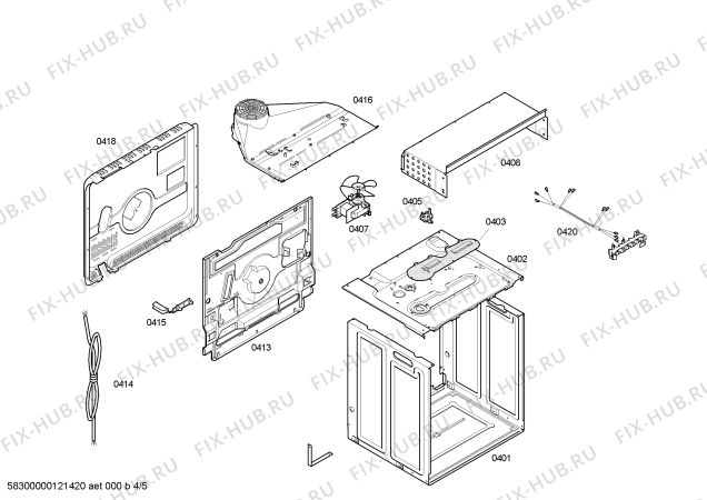 Взрыв-схема плиты (духовки) Tecnik HB3TI2T1 Horno.tecnik.indnp.blanco.multif_3d.ec2 - Схема узла 04