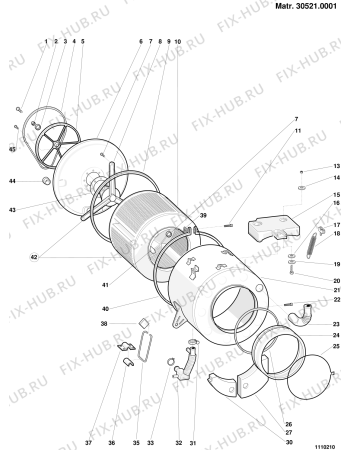 Взрыв-схема стиральной машины Ariston AF553BSFR (F014927) - Схема узла