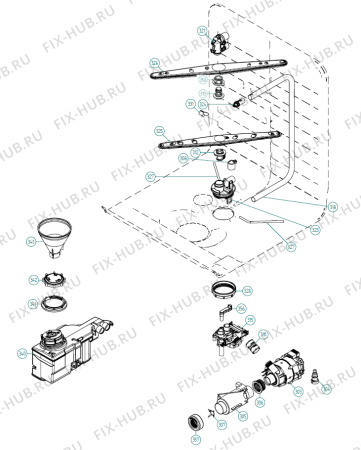 Взрыв-схема посудомоечной машины Pelgrim GVW693RVS-P01 XL NL   -Titan FI Soft (341712, DW70.3) - Схема узла 03