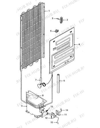 Взрыв-схема холодильника Quelle QL9E (0C) - Схема узла Cooling system 017