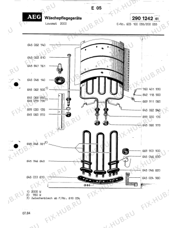 Взрыв-схема посудомоечной машины Aeg LAV2000 - Схема узла Section6