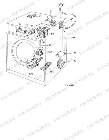 Взрыв-схема стиральной машины Electrolux EW870C - Схема узла Electrical equipment