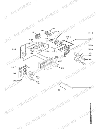 Взрыв-схема плиты (духовки) Aeg E81305-B - Схема узла Functional parts