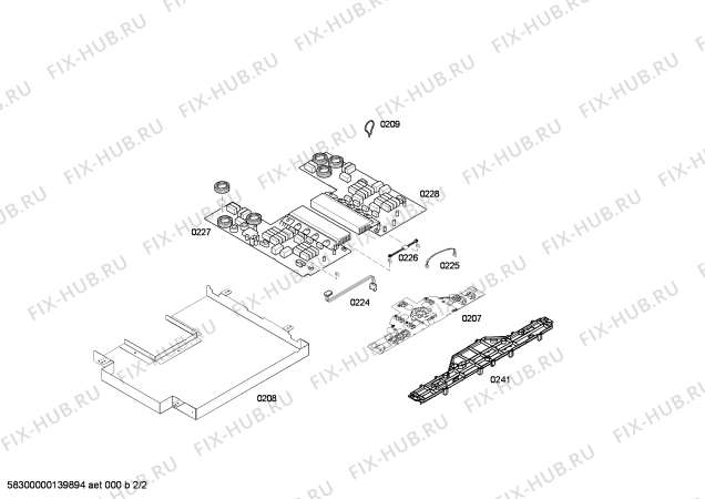 Взрыв-схема плиты (духовки) Gaggenau CI481102 GA.4I.80.TOP.28S.FS.PLANO - Схема узла 02