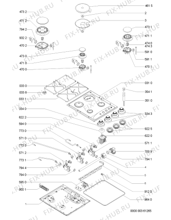 Схема №1 AKM 214 AR с изображением Втулка для электропечи Whirlpool 481944239522