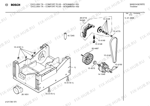 Схема №3 WTA3680 EXCLUSIV TA COMFORT PLUS с изображением Панель управления для электросушки Bosch 00360178