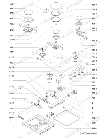Схема №1 TMZ 3304 SW с изображением Кнопка для духового шкафа Whirlpool 481941129577