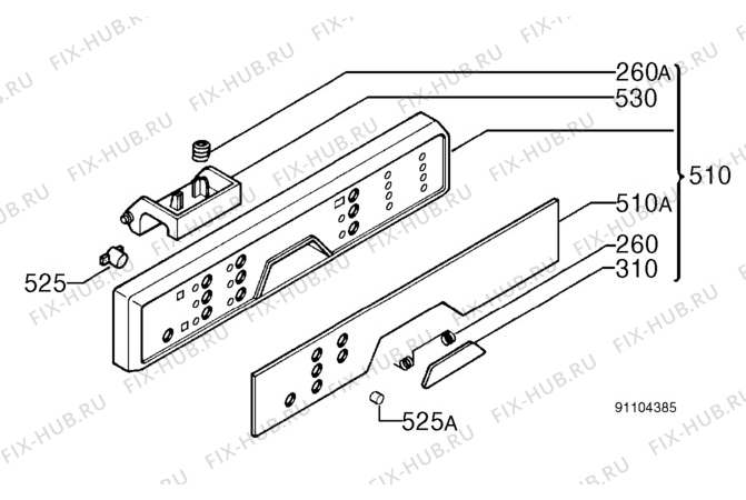 Схема №1 F64850IM с изображением Панель для посудомоечной машины Aeg 1521512804