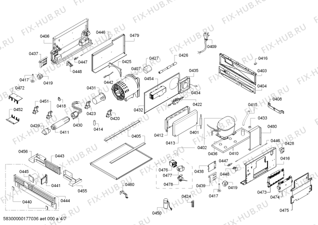 Схема №6 T24ID800LP с изображением Панель для холодильника Bosch 00770662