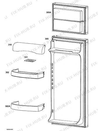 Взрыв-схема холодильника Rosenlew RJPK1821 - Схема узла Door 003