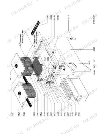 Схема №1 AGB 513 с изображением Дверка для электропечи Whirlpool 483286000495