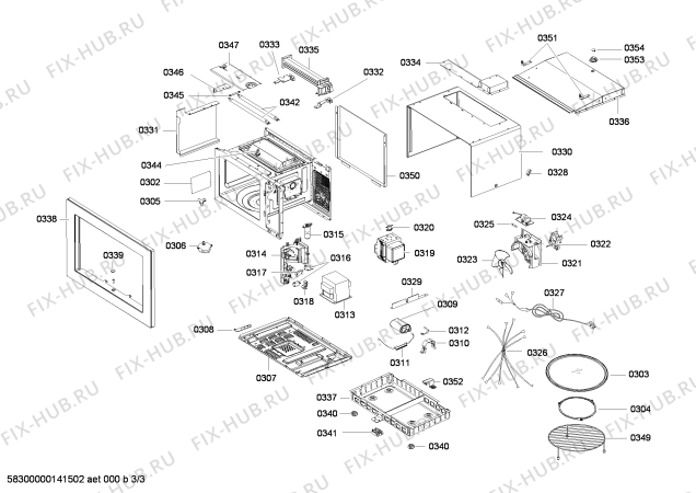 Схема №3 3WGN1929P с изображением Панель для микроволновой печи Bosch 00674691