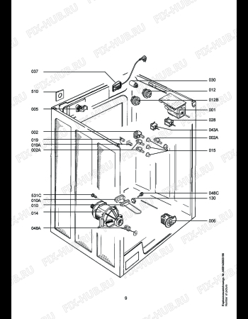 Взрыв-схема стиральной машины Aeg LAVW835 - Схема узла Electrical equipment 268
