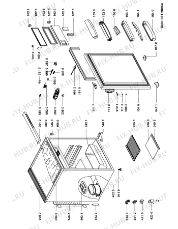 Схема №1 ART 623/H с изображением Элемент корпуса для холодильника Whirlpool 481245228322