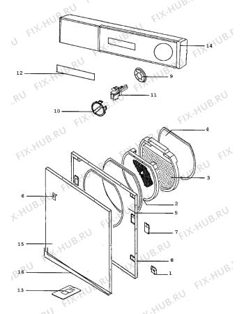 Взрыв-схема стиральной машины Zanussi TD801TC - Схема узла Command panel 037