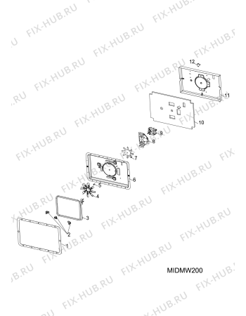 Схема №3 MWK4311XHA (F087576) с изображением Запчасть для плиты (духовки) Indesit C00309094
