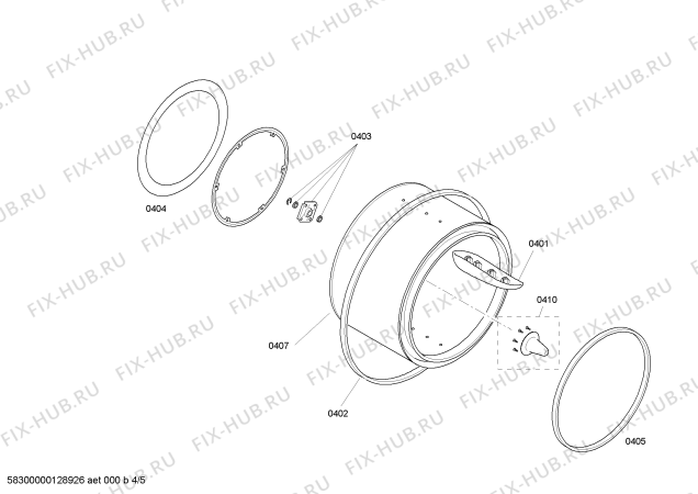 Схема №5 WT48Y701 iQ800 selfCleaning Condenser с изображением Конус для электросушки Bosch 00643899