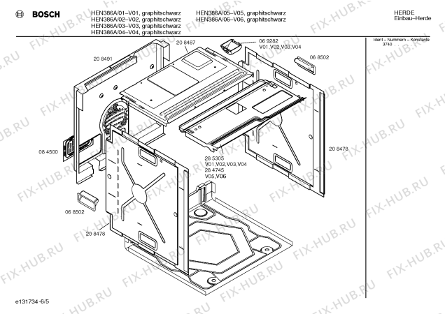 Схема №5 HEN386A с изображением Адаптер для электропечи Bosch 00151466