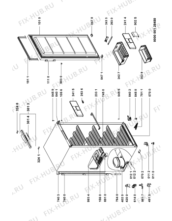 Схема №1 GKA 2500 с изображением Вставка для холодильной камеры Whirlpool 481244069275