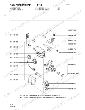 Взрыв-схема стиральной машины Aeg LAVLIBERTY - Схема узла Electrical equipment