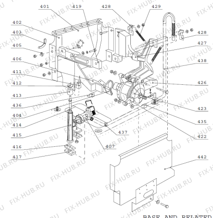 Взрыв-схема стиральной машины Gorenje Compact 1100 Ekolife W410A01A FI   -White compact (900002891, W410A01A) - Схема узла 04