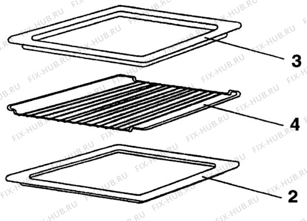 Взрыв-схема плиты (духовки) Electrolux CO5935 - Схема узла H20 Oven equipment, users manua