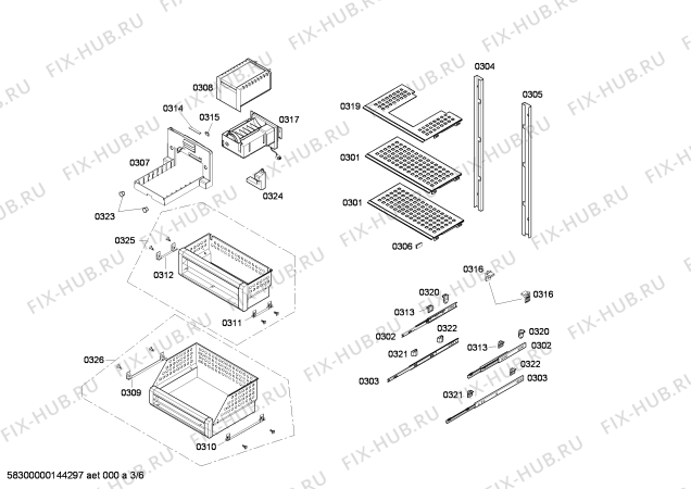 Схема №6 RF463202 с изображением Тэн оттайки для холодильника Bosch 00478403