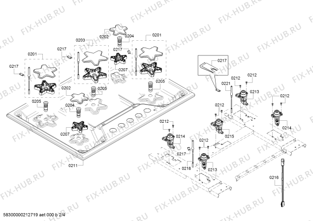 Схема №4 SGS305TS Thermador с изображением Варочная панель для электропечи Bosch 00776627