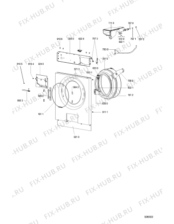 Схема №8 WA 4056 с изображением Вноска для стиральной машины Whirlpool 481245211068
