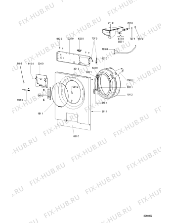 Схема №8 WA 4056 с изображением Емкоть для порошка для стиралки Whirlpool 481241888986