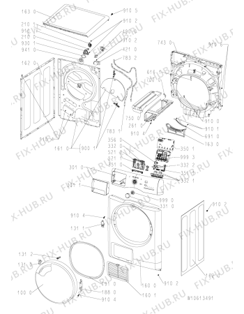 Схема №2 AZB 7670 с изображением Блок управления для стиральной машины Whirlpool 481010580632